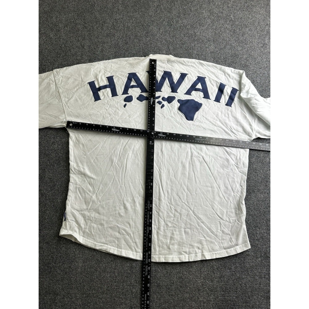 Mens Spirit Jersey Hawaii Islands Long Sleeve Oversized Shirt White, Size XL - Picture 5 of 6